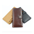 Leather men's wallet top layer leather clutch bag multi-function zipper wallet